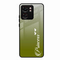 Customize Name Gradient Glass Case Cover Mint Green For Motorola Edge 40
