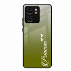 Customize Name Gradient Glass Case Cover Mint Green For Motorola Edge 40