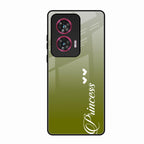 Customize Name Gradient Glass Case Cover Mint Green For Motorola Edge 50 Fusion 5G