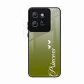 Customize Name Gradient Glass Case Cover Mint Green For Motorola Edge 50 Neo