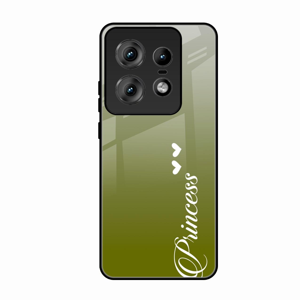 Customize Name Gradient Glass Case Cover Mint Green For Motorola Edge 50 Pro