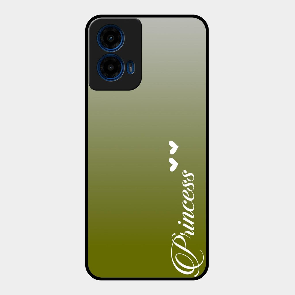 Customize Name Gradient Glass Case Cover Mint Green For Motorola G45 5G