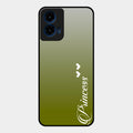 Customize Name Gradient Glass Case Cover Mint Green For Motorola G45 5G