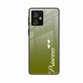 Customize Name Gradient Glass Case Cover Mint Green For Motorola G54 5G