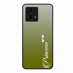 Customize Name Gradient Glass Case Cover Mint Green For Motorola g84 5G