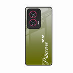 Customize Name Gradient Glass Case Cover Mint Green For Motorola G85 5G