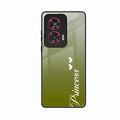 Customize Name Gradient Glass Case Cover Mint Green For Motorola G96 5G