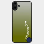 Customize Name Gradient Glass Case Cover Mint Green For Nothing Cmf Phone 1