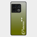 Customize Name Gradient Glass Case Cover Mint Green For Oneplus 10 Pro 5G