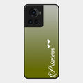 Customize Name Gradient Glass Case Cover Mint Green For Oneplus 10R 5G