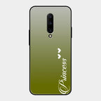 Customize Name Gradient Glass Case Cover Mint Green For Oneplus 7 Pro