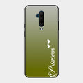 Customize Name Gradient Glass Case Cover Mint Green For Oneplus 7T Pro