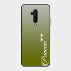 Customize Name Gradient Glass Case Cover Mint Green For Oneplus 7T Pro