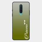 Customize Name Gradient Glass Case Cover Mint Green For Oneplus 8