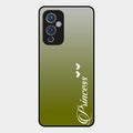 Customize Name Gradient Glass Case Cover Mint Green For Oneplus 9 5G