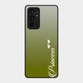 Customize Name Gradient Glass Case Cover Mint Green For Oneplus 9Rt 5G