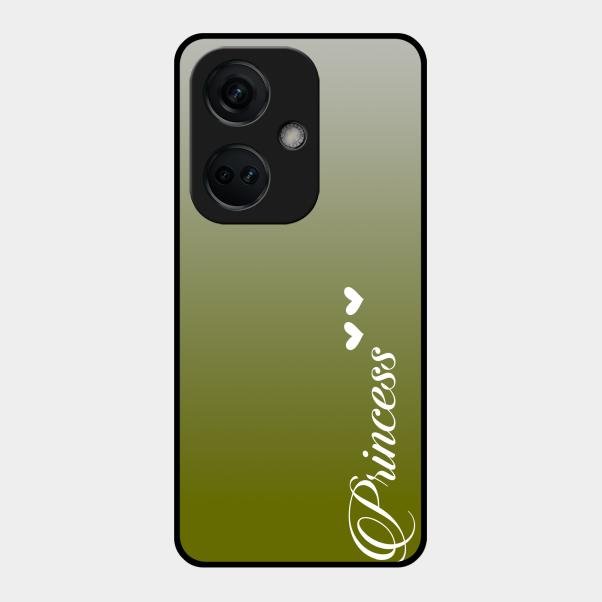 Customize Name Gradient Glass Case Cover Mint Green For Oneplus Nord Ce 3 5G