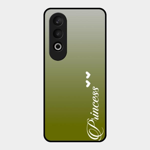 Customize Name Gradient Glass Case Cover Mint Green For Oneplus Nord Ce 4 5G