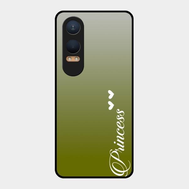 Customize Name Gradient Glass Case Cover Mint Green For Oneplus Nord Ce 4 Lite 5G