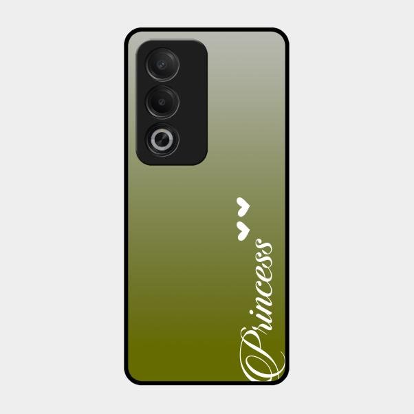 Customize Name Gradient Glass Case Cover Mint Green For Oppo A3 Pro 5G