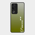 Customize Name Gradient Glass Case Cover Mint Green For Oppo A3 Pro 5G