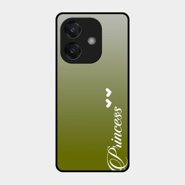 Customize Name Gradient Glass Case Cover Mint Green For Oppo A3X 5G