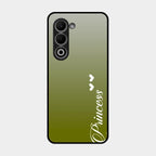 Customize Name Gradient Glass Case Cover Mint Green For Oppo A5 5G