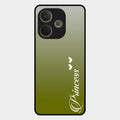 Customize Name Gradient Glass Case Cover Mint Green For Oppo A5 Pro 5G