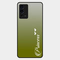 Customize Name Gradient Glass Case Cover Mint Green For Oppo A55