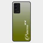 Customize Name Gradient Glass Case Cover Mint Green For Oppo A55