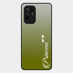 Customize Name Gradient Glass Case Cover Mint Green For Oppo F19 Pro Plus 5G