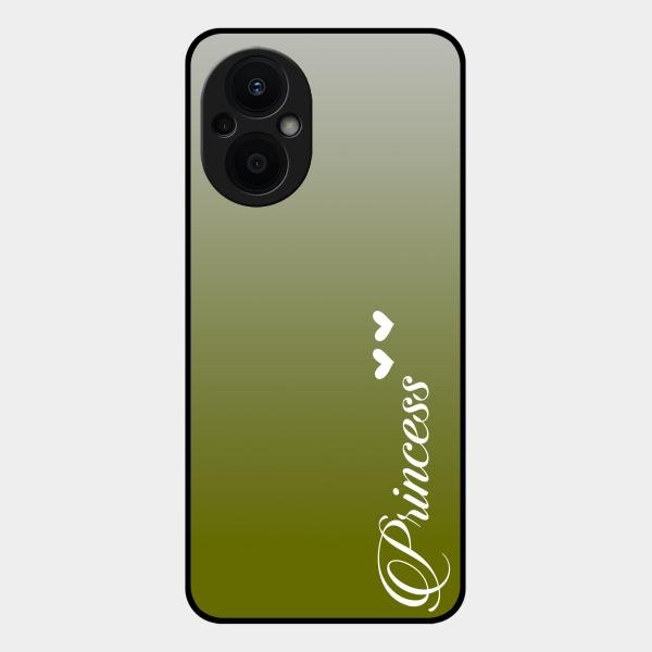 Customize Name Gradient Glass Case Cover Mint Green For Oppo F21 Pro 5G