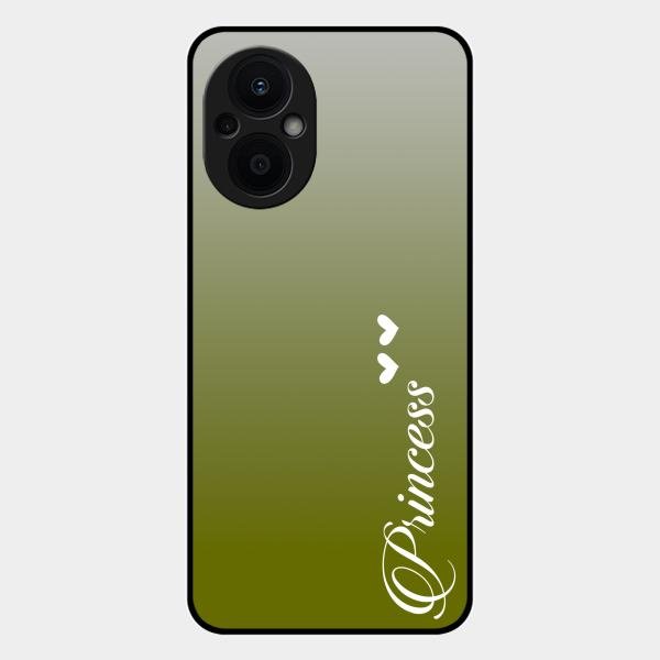 Customize Name Gradient Glass Case Cover Mint Green For Oppo F21S Pro 5G