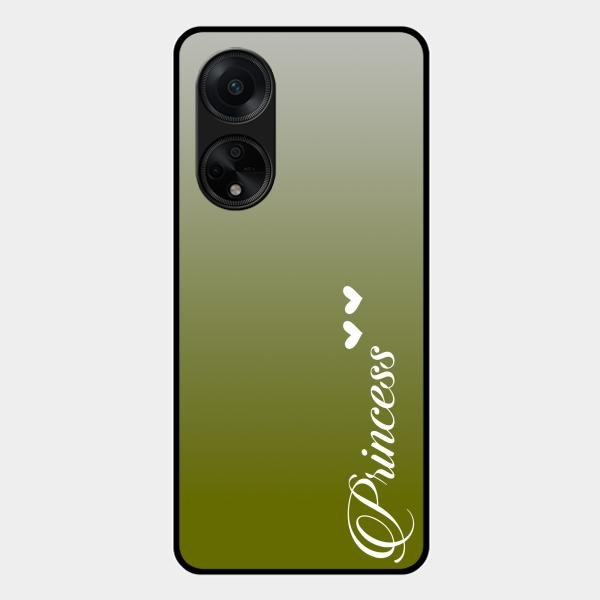 Customize Name Gradient Glass Case Cover Mint Green For Oppo F23 5G