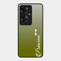 Customize Name Gradient Glass Case Cover Mint Green For Oppo F25 Pro 5G