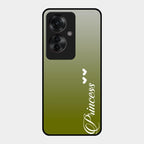 Customize Name Gradient Glass Case Cover Mint Green For Oppo F25 Pro 5G