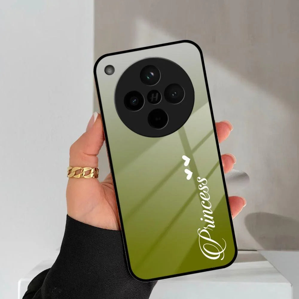 Customize Name Gradient Glass Case Cover Mint Green For Oppo - ShopOnCliQ