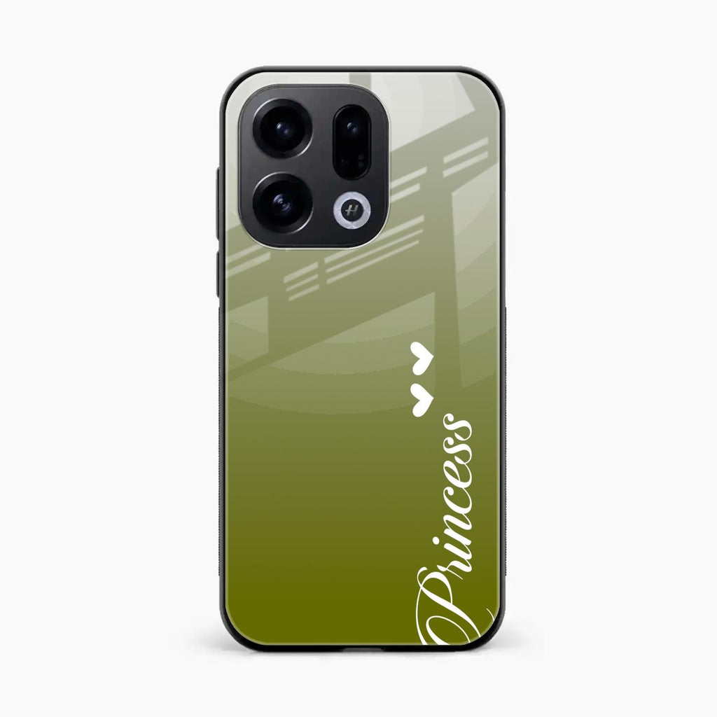 Customize Name Gradient Glass Case Cover Mint Green For Oppo Find X9 5G