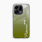 Customize Name Gradient Glass Case Cover Mint Green For Oppo Find X9 5G