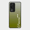 Customize Name Gradient Glass Case Cover Mint Green For Oppo K12X 5G