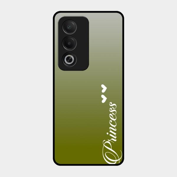 Customize Name Gradient Glass Case Cover Mint Green For Oppo K12X 5G