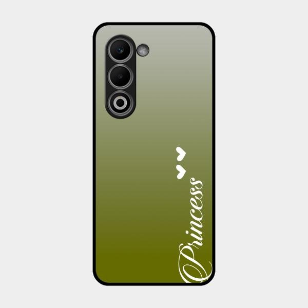 Customize Name Gradient Glass Case Cover Mint Green For Oppo K13X 5G