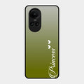 Customize Name Gradient Glass Case Cover Mint Green For Oppo Reno 10 5G