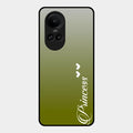 Customize Name Gradient Glass Case Cover Mint Green For Oppo Reno 10 Pro 5G