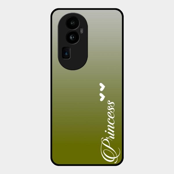 Customize Name Gradient Glass Case Cover Mint Green For Oppo Reno 10 Pro Plus 5G