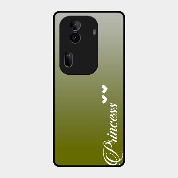 Customize Name Gradient Glass Case Cover Mint Green For Oppo Reno 11 Pro 5G