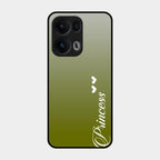 Customize Name Gradient Glass Case Cover Mint Green For Oppo Reno 13 Pro 5G