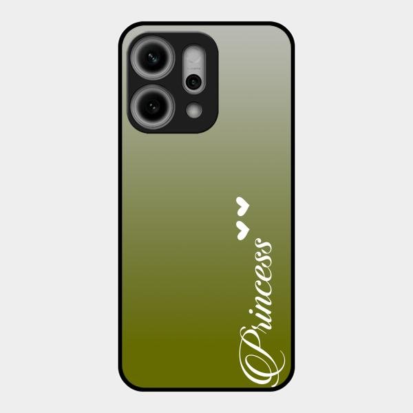 Customize Name Gradient Glass Case Cover Mint Green For Oppo Reno 14 Pro 5G