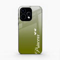 Customize Name Gradient Glass Case Cover Mint Green For Oppo Reno 15 5G