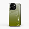 Customize Name Gradient Glass Case Cover Mint Green For Oppo Reno 15C 5G